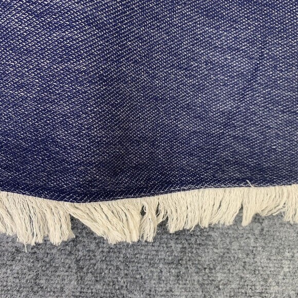 Drew Crop Tank Top Women XS Fringed Hem Heather Blue - Picture 4 of 9